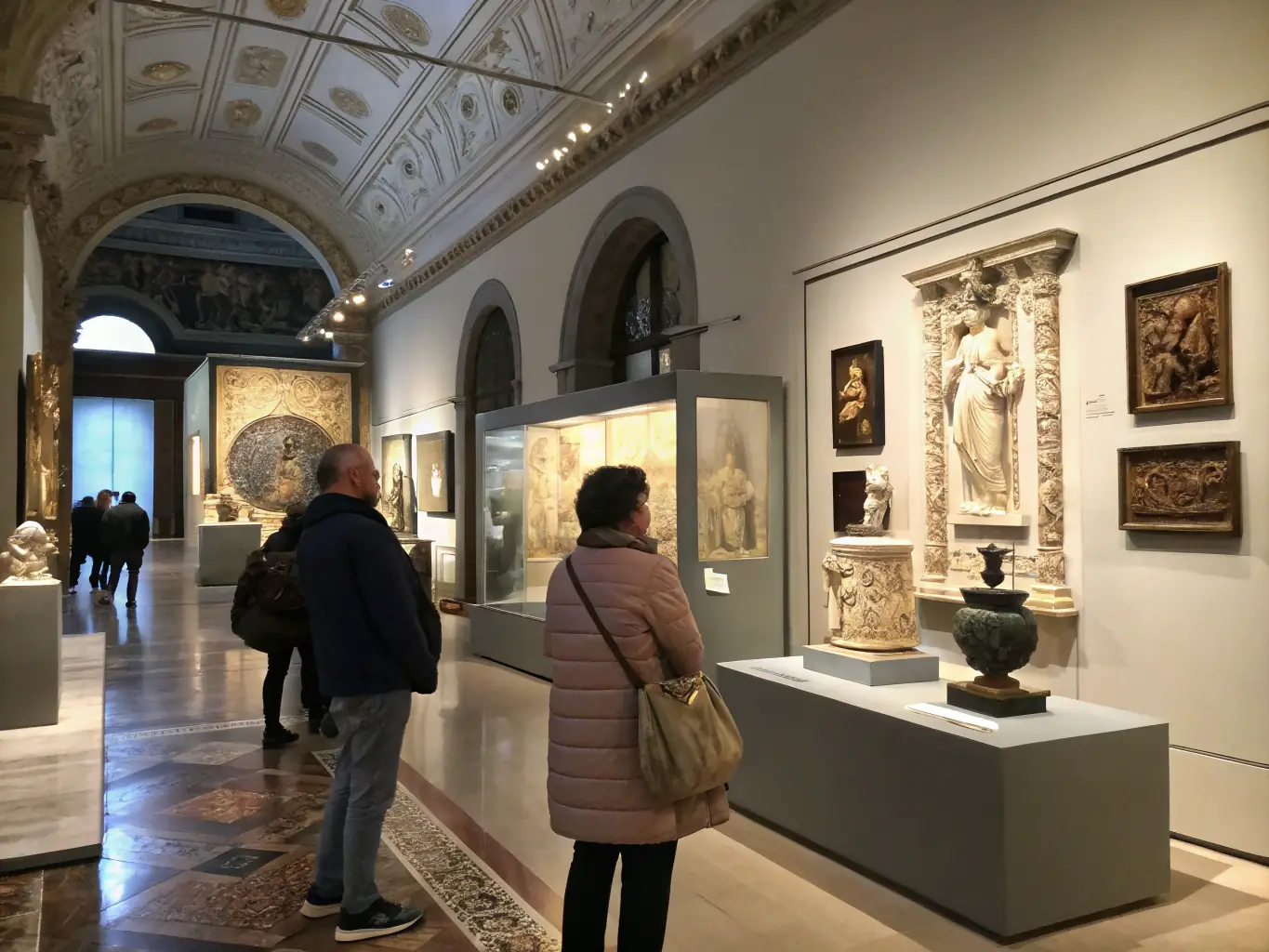 A photograph of a guided tour group at the Musée de la Résistance, led by a knowledgeable historian, exploring the museum's exhibits and learning about key figures and events of the Resistance.